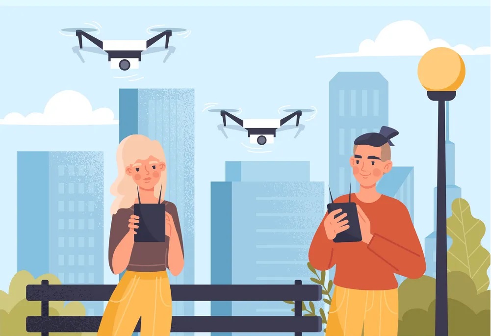 Regular citizens using drones for commercial and recreational purposes