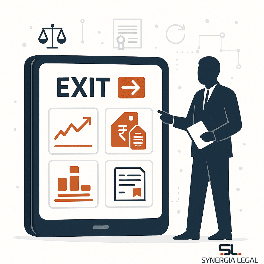 An investor is evaluating an exit for its early stage investment based on the exit price and mode of exit.