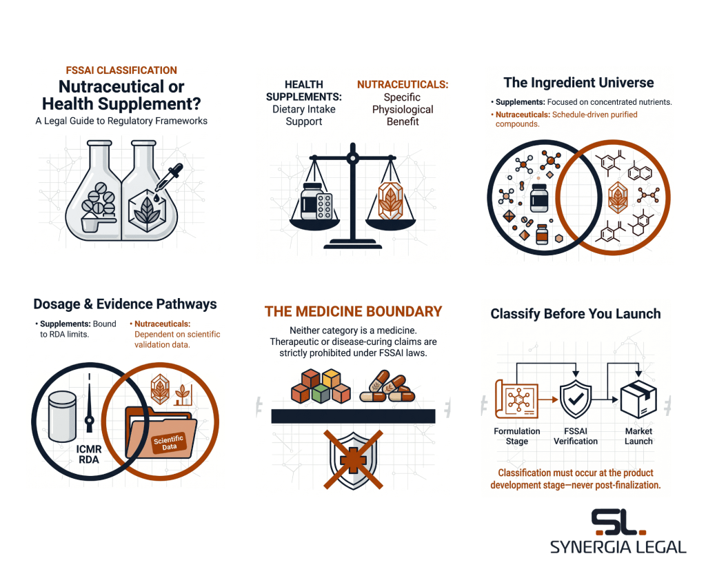 Key legal differences between health supplements and nutraceuticals